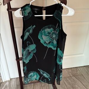 Alfani Black and Teal Top